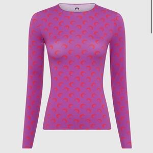 Marine Serre Moon Printed Jersey Violet